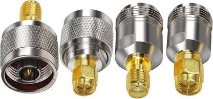 ABONIX N Male/Female to SMA Male/Female RF Coax Adapter Kit- Pack - 4