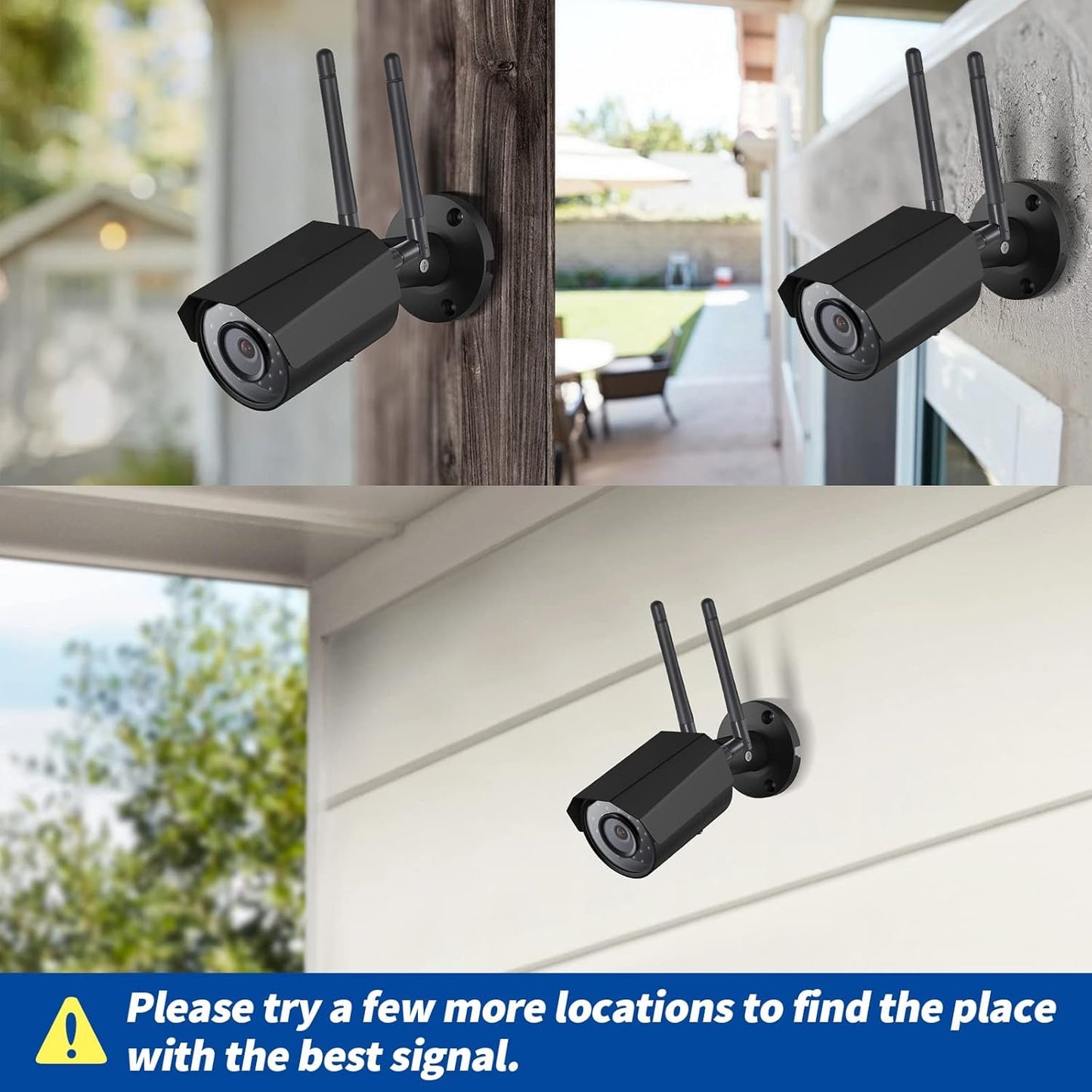 ABONIX 3dBi Dual Band WiFi Antenna SMA Male for Wireless IP Camera & CCTV- Pack- 2