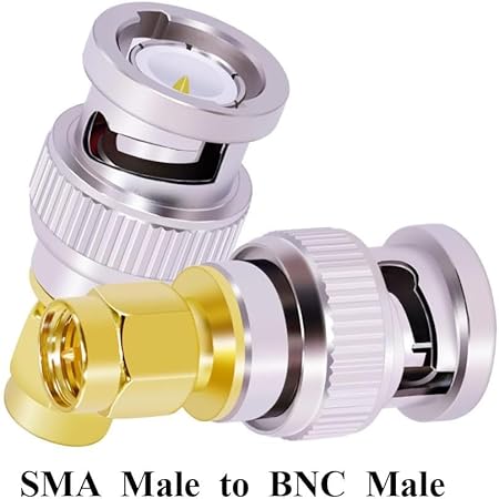 SMA Male to BNC Male Coax Cable Adapter Connector (Pack of 1)