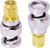 SMA Male to BNC Male Coax Cable Adapter Connector - Pack - 2