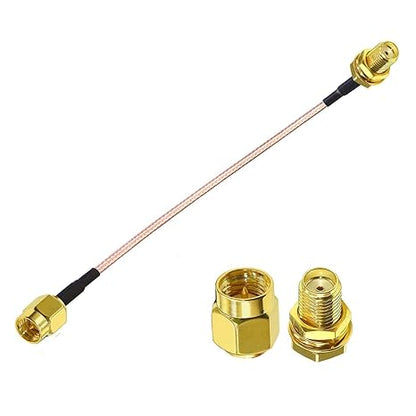 RG316 SMA Coax Cable, 6inch (15cm) SMA Male to SMA Female Pigtail Coaxial Cable -Pack -1