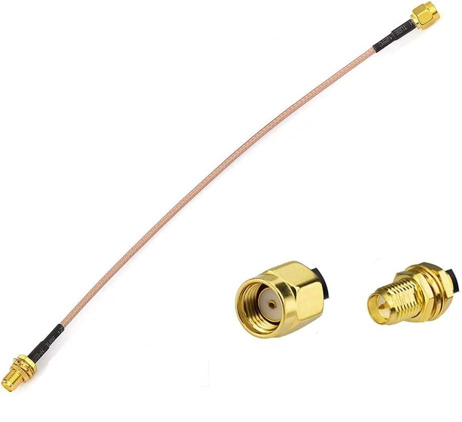 RP SMA Male to RP SMA Female Low Loss RG316 RF Coaxial Cable 1FT (30 cm) -Pack -1