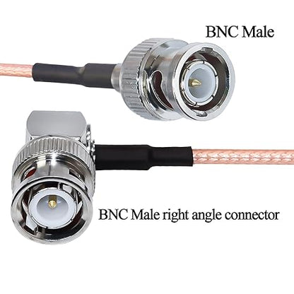 RG316 Right Angle BNC Male to BNC Male 3.28ft(1M) 50Ohm Extension Cable -Pack -1