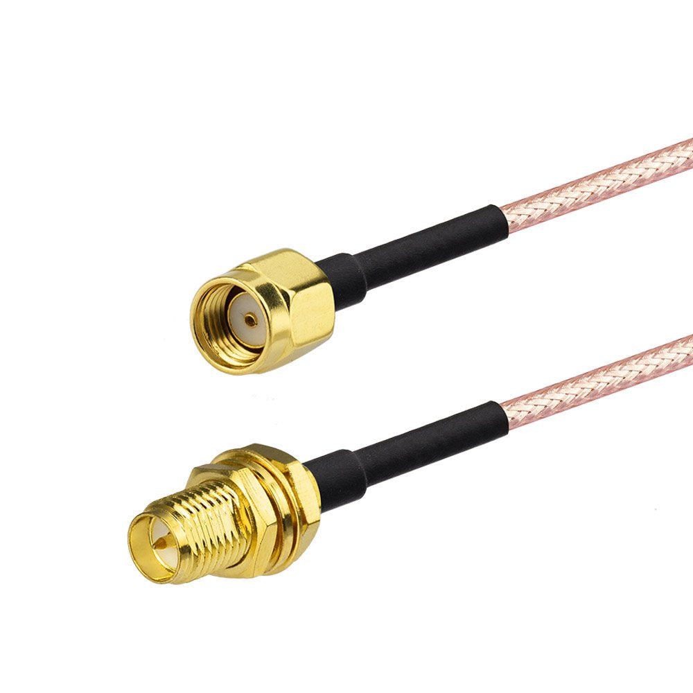 RP SMA Male to RP SMA Female Low Loss RG316 RF Coaxial Cable 1FT (30 cm) -Pack -1