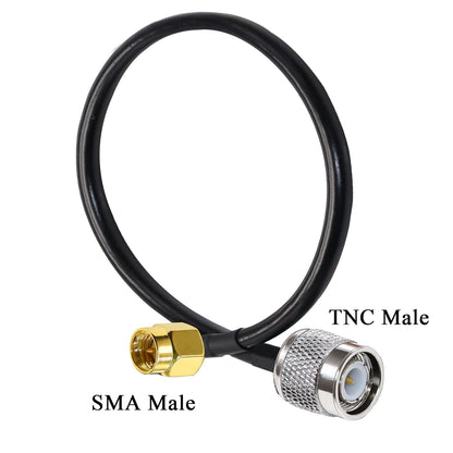 RG316 SMA Coax Cable 12inch (30cm) SMA Male to TS9 Male Coaxial Antenna Extension Cable (Pack of 1)