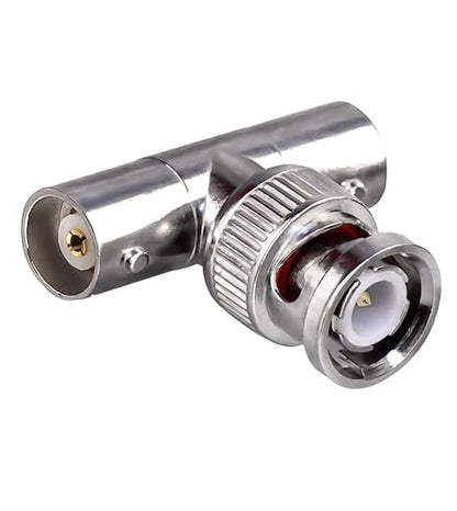 BNC Tee Adapter BNC Male to Dual BNC Female RF Coaxial Adapter - Pack - 1