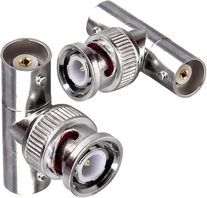 BNC Tee Adapter BNC Male to Dual BNC Female RF Coaxial Adapter - Pack - 1