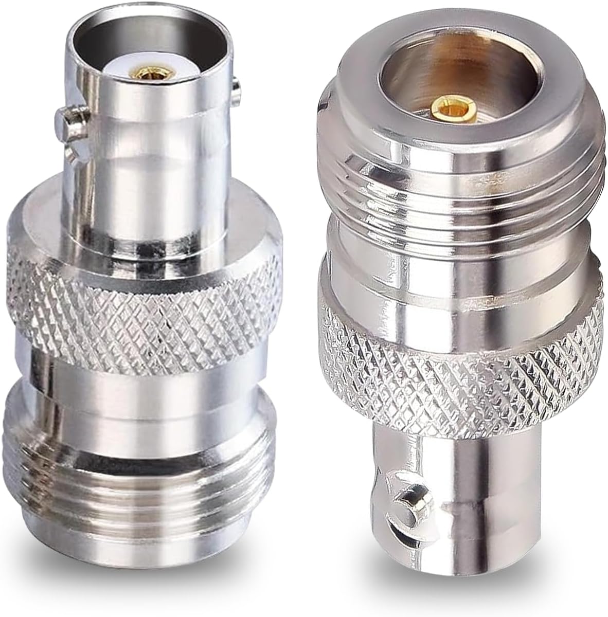 N-Type Female to BNC Female RF Coax Adapter - Pack - 2