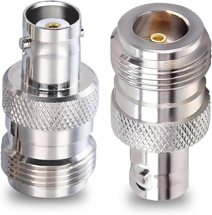 N-Type Female to BNC Female RF Coax Adapter - Pack - 2