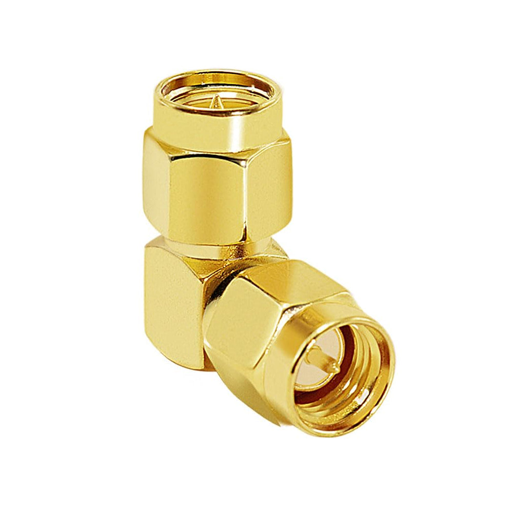 ABONIX SMA Male to SMA Male 90° Right Angle RF Adapter