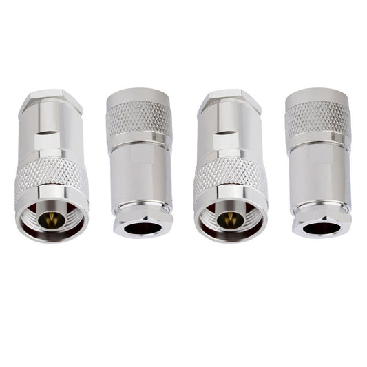 ABONIX N Male Connector Clamp HLF400/LMR400 RF Connector Adapter- Pack-4