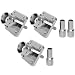 ABONIX BNC Female 4-Hole Crimp Connector for RG316/RG174- Pack- 3