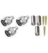 ABONIX N Male Crimp Connector N Type Plug Adapter, Pack- 3
