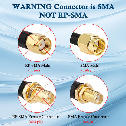 ABONIX RG316 SMA Male to SMA Female Coaxial Cable 1 Meter (Pack of 1)