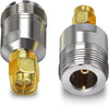 SMA Male to N Female RF Coax Adapter - Pack - 2