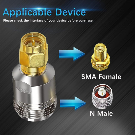 SMA Male to N Female RF Coaxial Connector Adapter (Pack of 5)