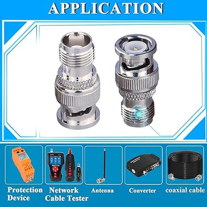 BNC Male to TNC Female RF Coaxial Connector (Pack of 2)