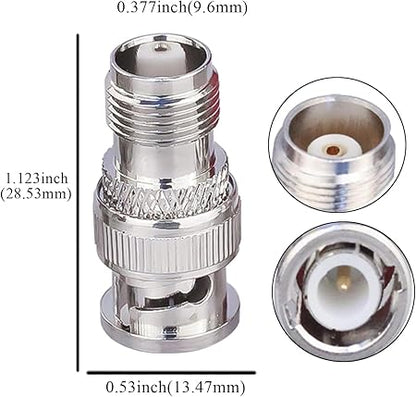 BNC Male to TNC Female RF Coaxial Connector (Pack of 2)