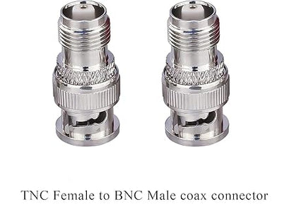 BNC Male to TNC Female RF Coaxial Connector (Pack of 2)