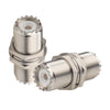 UHF Female to Female Nut Bulkhead Coax Adapter - Pack 2
