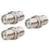 UHF Female to Female Nut Bulkhead Coax Adapter - Pack 3