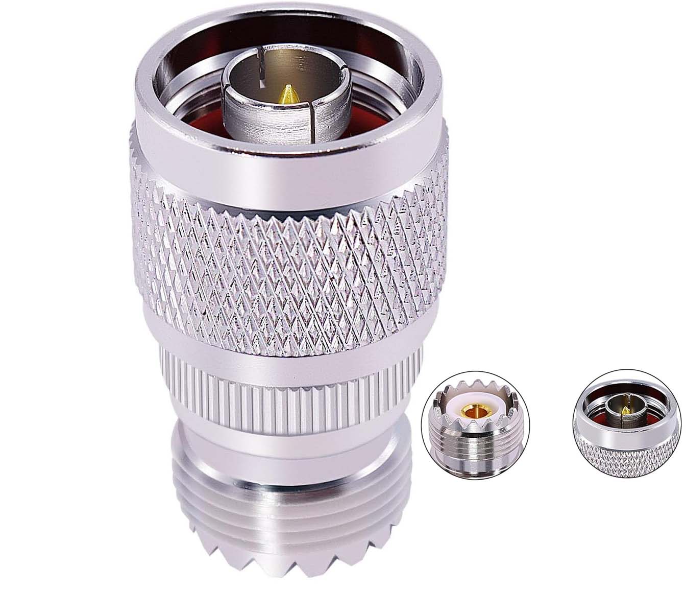 N-Type Male to UHF Female RF Coax Adapter - Pack - 1