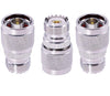 N-Type Male to UHF Female RF Coax Adapter - Pack - 3