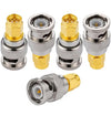 SMA Male to BNC Male Coax Adapter - Pack - 5