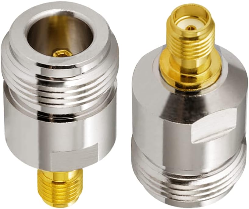 SMA Female to N Female RF Coax Adapter - Pack - 2