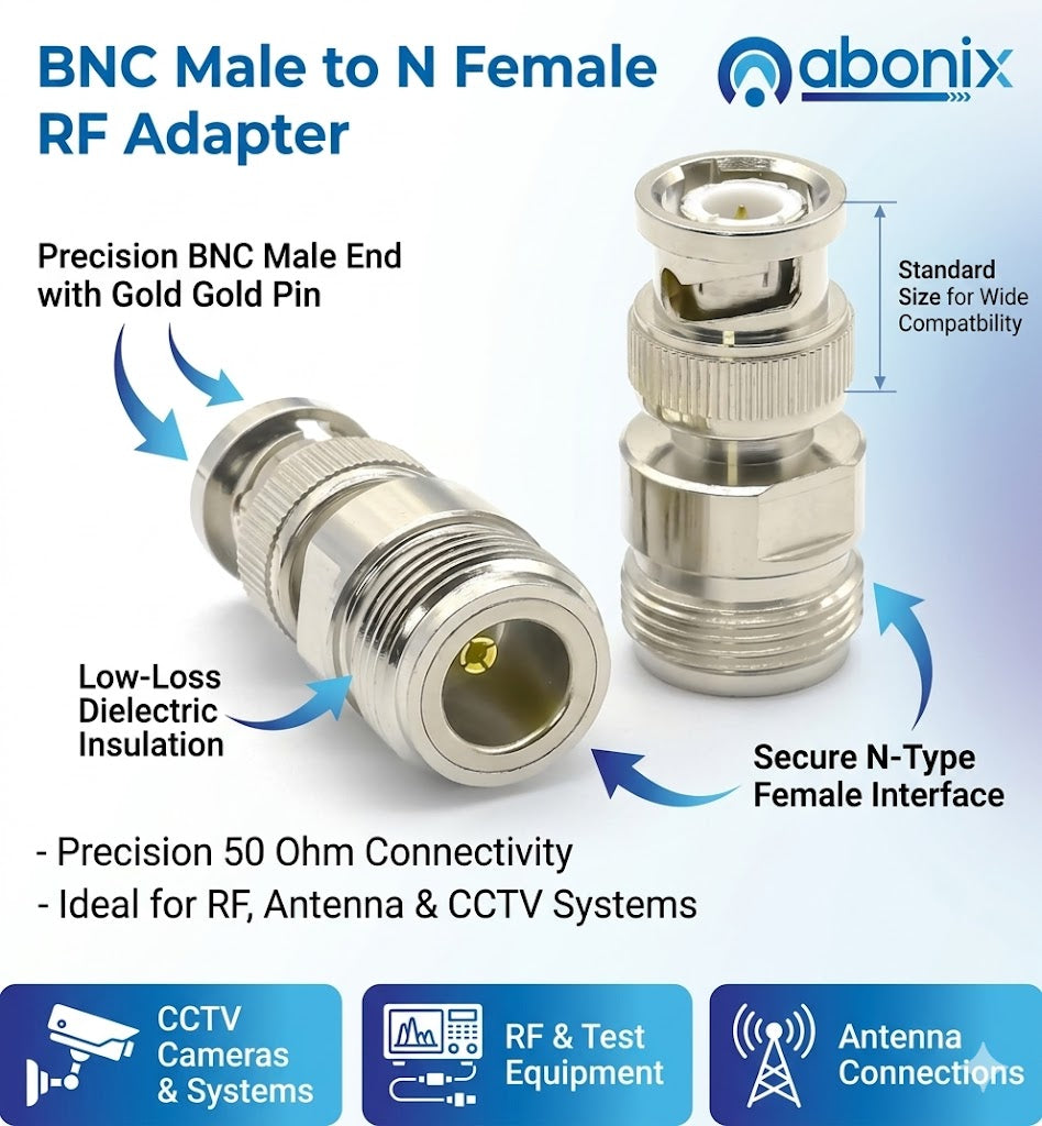 N Female To Bnc Male Connector Adapter Pack Of 2