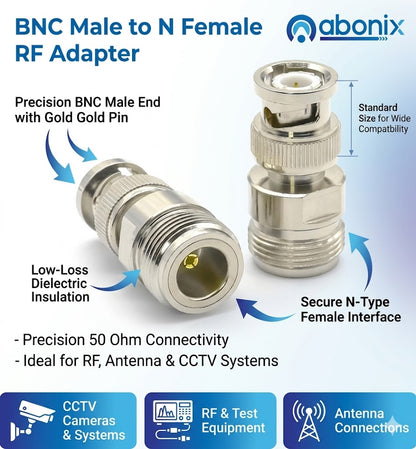 N Female To Bnc Male Connector Adapter Pack Of 2