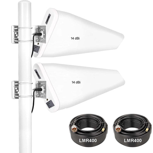 LPDA Antenna 14-dBi with LMR 400 Cable 15 Meter - Pack - 2