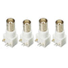 ABONIX BNC Female Right Angle PCB Mount Connector, 50 Ohm Panel Jack Adapter, Pack- 4