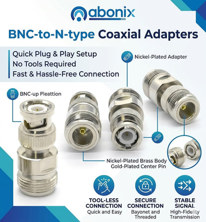 N Female To Bnc Male Connector Adapter Pack Of 2