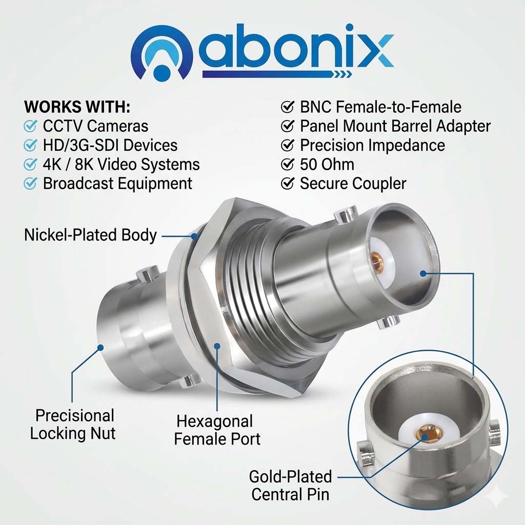 Bnc Female To Female Bulkhead Coax Adapter Pack Of 2