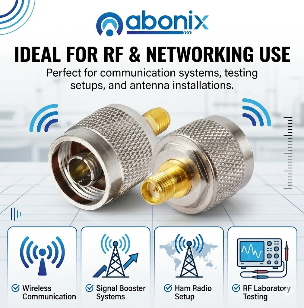 SMA Female to N Male RF Coax Adapter - Pack - 3