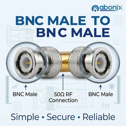 BNC Male to BNC Male RF Coax Adapter - Pack - 2