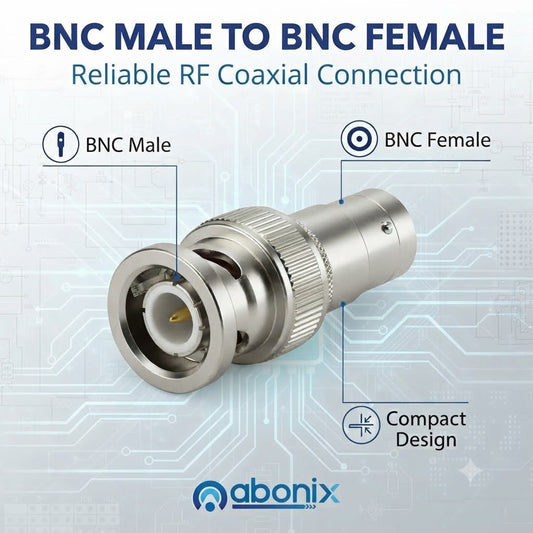 Abonix BNC Male to BNC Female RF Coax Adapter - Pack - 1