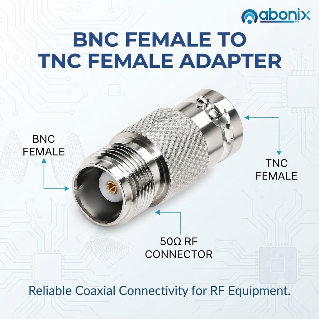 ABONIX BNC Female to TNC Female Coaxial Adapter for RF Equipment - Pack- 2