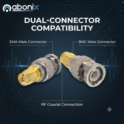SMA Male to BNC Male Coax Cable Adapter Connector - Pack - 5