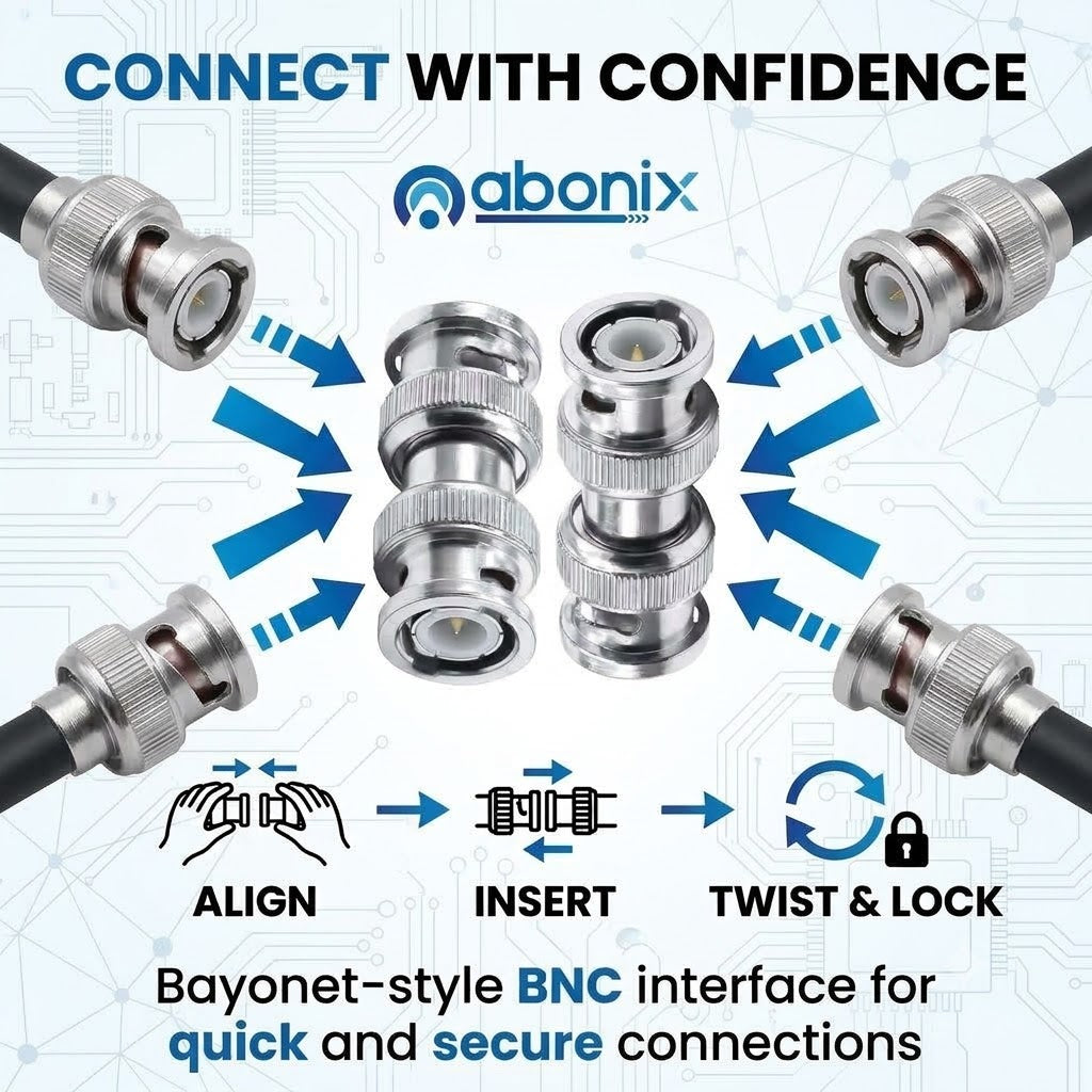 BNC Male to BNC Male RF Coax Adapter - Pack - 2