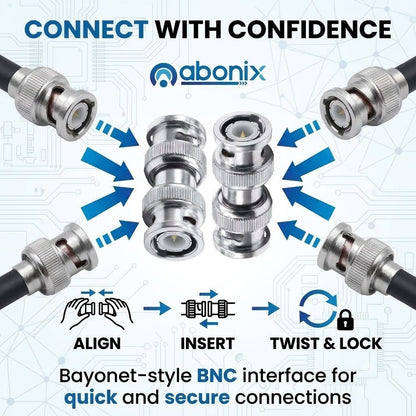 BNC Male to BNC Male RF Coax Adapter - Pack - 2