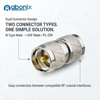 Abonix N-Type Male to UHF Male Coax Adapter - Pack - 1