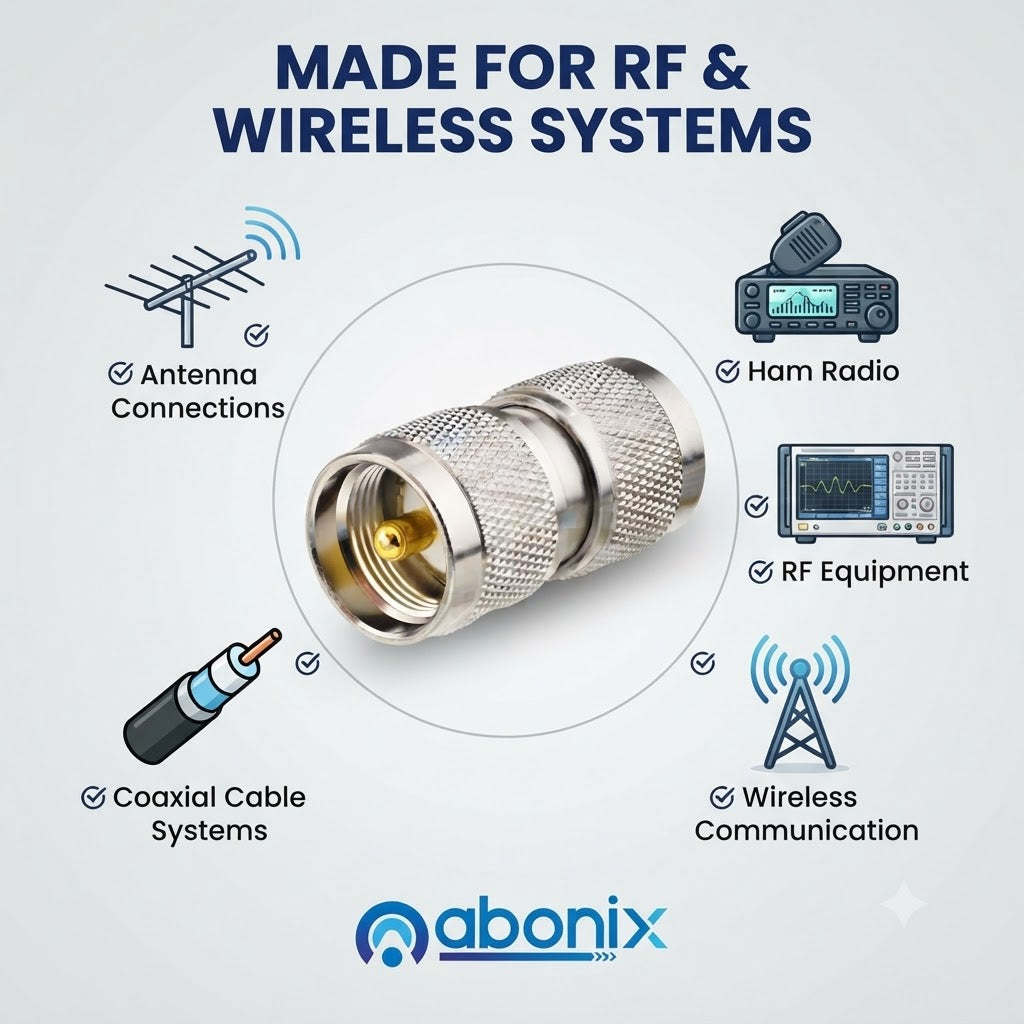 Abonix N-Type Male to UHF Male Coax Adapter - Pack - 1