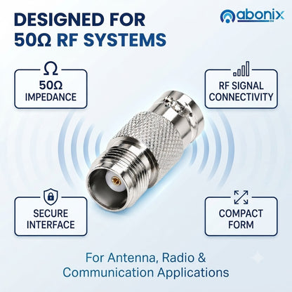ABONIX BNC Female to TNC Female Coaxial Adapter for RF Equipment - Pack- 2