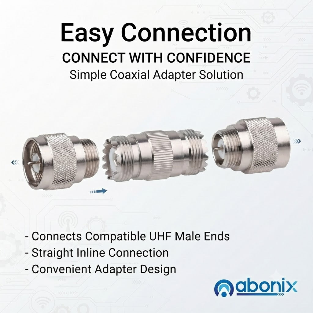 Abonix UHF Female to UHF Female Coax Adapter - Pack - 2