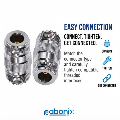 N-Type Female to UHF Female RF Coaxial Adapter - Pack - 2