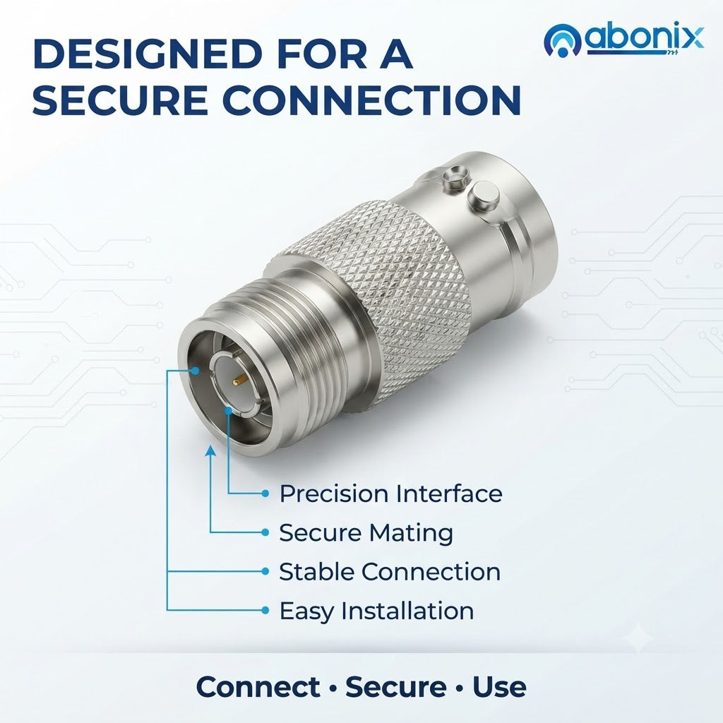 ABONIX BNC Female to TNC Female Coaxial Adapter for RF Equipment - Pack- 2