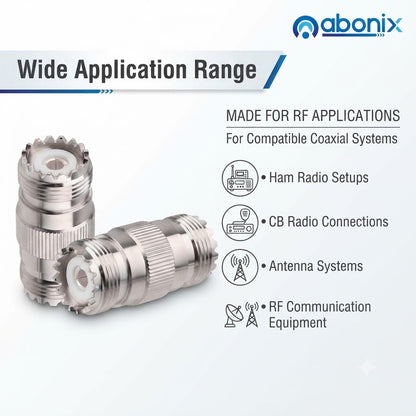 Abonix UHF Female to UHF Female Coax Adapter - Pack - 2