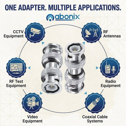 BNC Male to BNC Male RF Coax Adapter - Pack - 2